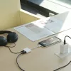 j5create JCA122 USB-C® uz 3,5 mm audio adapteris ar strāvas piegādi, melns