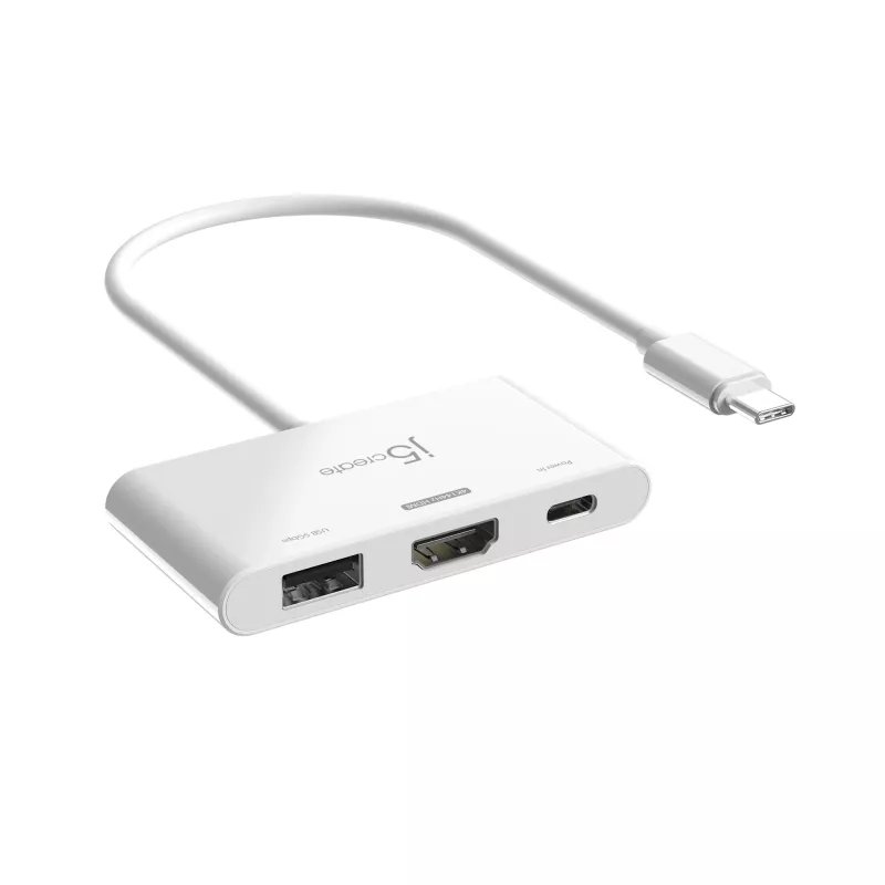 j5create JCA399 USB-C® uz HDMI™ 4K144Hz un USB™ 3.2 ar jaudas piegādi 100W, Balts