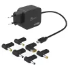 j5create JUP1565DC 67W GaN PD USB-C® mini lādētājs ar 6 veidu līdzstrāvas savienotājiem, ES, melns