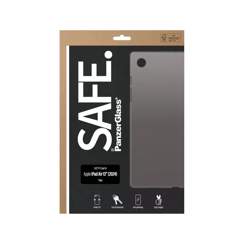 PanzerGlass SAFE. by ® TPU Maciņš Caurspīdīgs iPad Air 13'' (2024-2026)