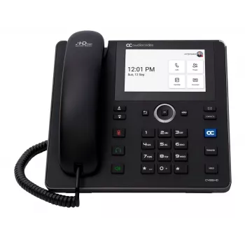 AudioCodes Teams C455HD IP tālrunis, PoE, GbE, Bluetooth, zvanītāja numura attēlošana, melns