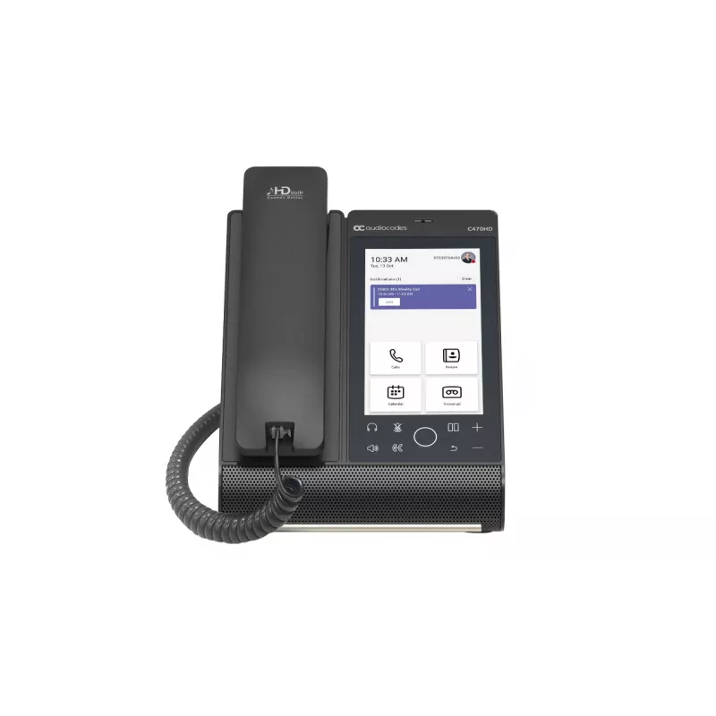 IP tālrunis AudioCodes Teams C470HD PoE GbE vadu klausule Android