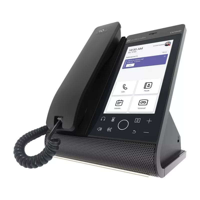 IP tālrunis AudioCodes Teams C470HD PoE GbE vadu klausule Android