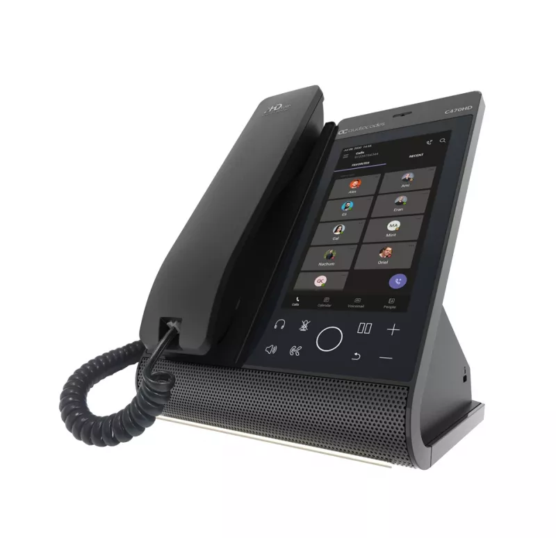 IP tālrunis AudioCodes Teams C470HD PoE GbE vadu klausule Android