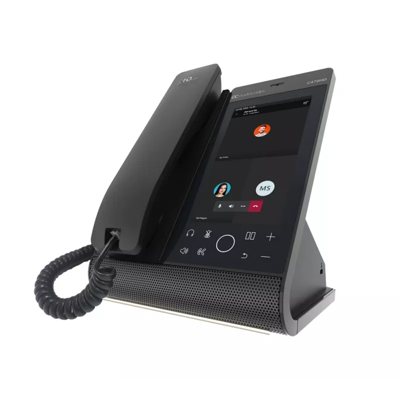 IP tālrunis AudioCodes Teams C470HD PoE GbE vadu klausule Android