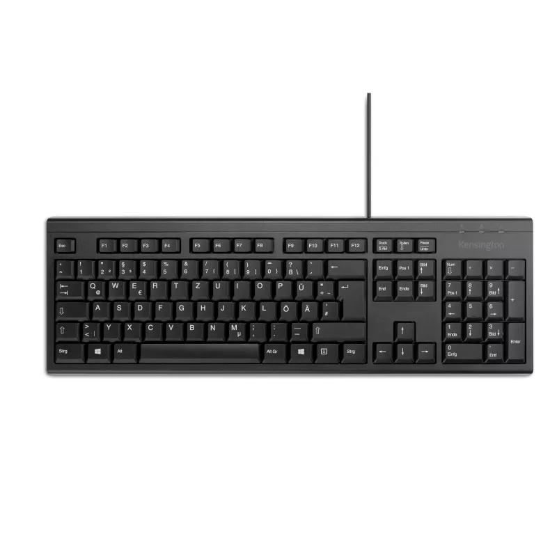 Kensington KB100 EQ Vadu pilnizmēra klaviatūra USB Membrānas QWERTZ