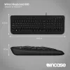 Vadu pilnizmēra tastatūra Incase Designed by Microsoft Wired 600 — USB, QWERTY, UK angļu, melna