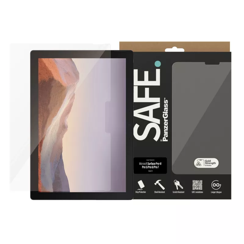 Ekrāna aizsargstikls PanzerGlass SAFE. by Surface Pro 4 Pro 5 Pro 6 Pro 7 rūdītais stikls