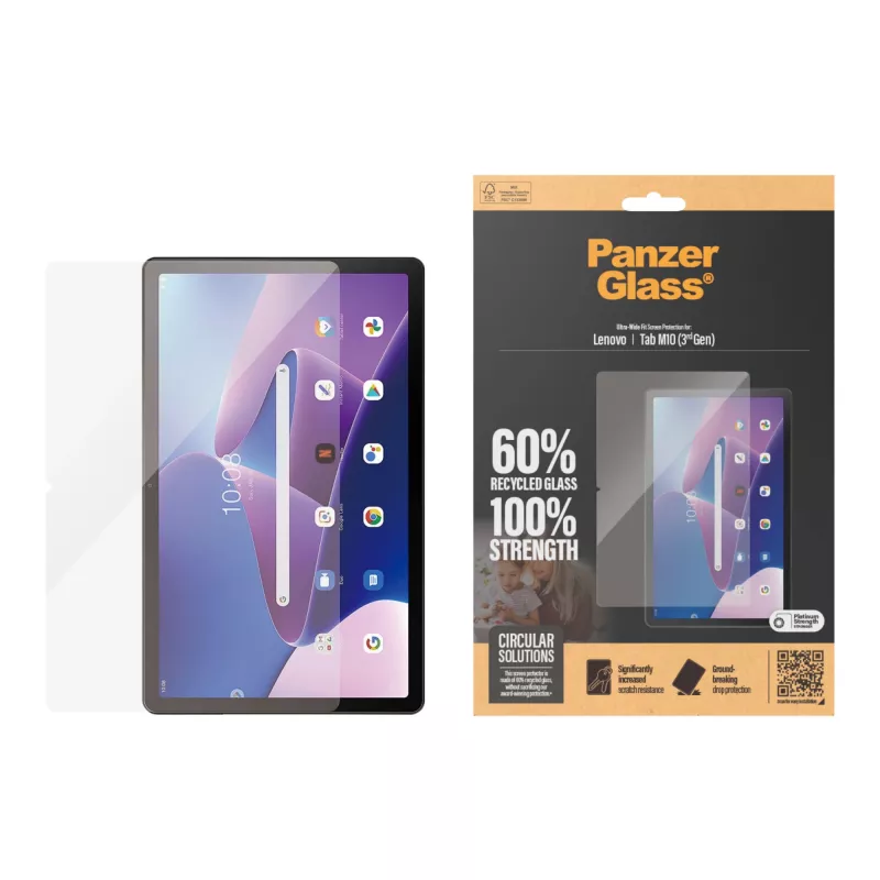 PanzerGlass ® ekrāna aizsargs ekrāna aizsargs Lenovo Tab M10 (3. paaudze) | Ultra-Wide Fit