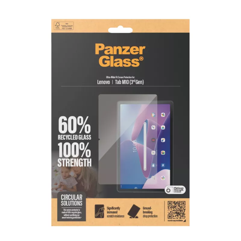 PanzerGlass ® ekrāna aizsargs ekrāna aizsargs Lenovo Tab M10 (3. paaudze) | Ultra-Wide Fit