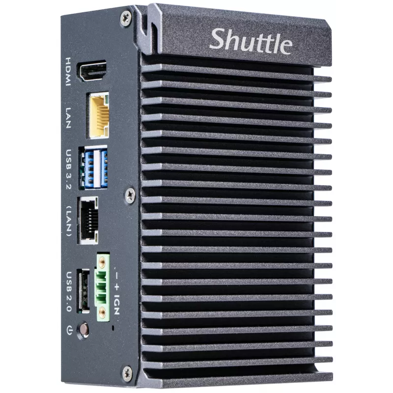 Mini PC Shuttle SPCEL03 Intel Atom x6413E 32GB DDR4 SSD 2x2.5G LAN
