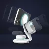 j5create Qi2 3-in-1 magnētiskā salokāmā bezvadu uzlādes stacija iekštelpām USB viedpulkstenim austiņām viedtālrunim