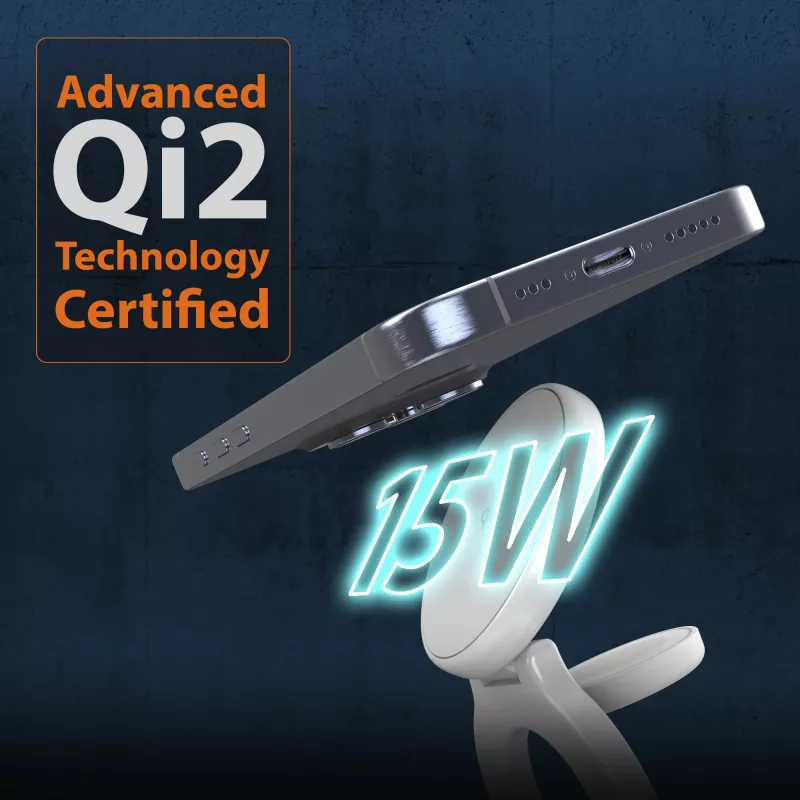 j5create Qi2 3-in-1 magnētiskā salokāmā bezvadu uzlādes stacija iekštelpām USB viedpulkstenim austiņām viedtālrunim