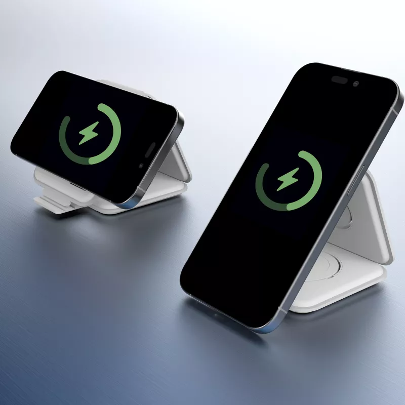 j5create Qi2 3-in-1 Magnetic Travel Wireless Charging Station Indoor USB Fast Charging balta