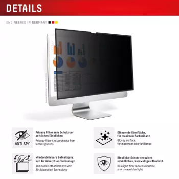 Displex PRIVACY SAFE noņemams divvirzienu privātuma filtrs iMac 24 collas M1 (2021)/ M3 (2023)/ M4 (2024)