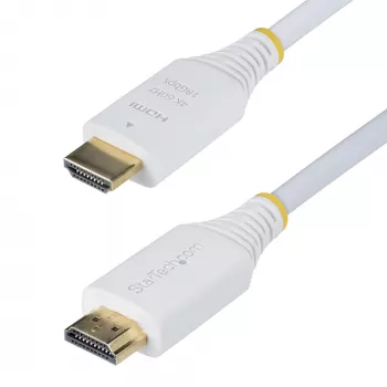 StarTech.com 1,8 m Premium sertificēts ātrgaitas HDMI kabelis, 4K 60 Hz/1440p 144 Hz, HDR10/HDCP 2.2/ARC, 18 Gbps, UHD HDMI 2.0 vads televizoram/monitoram/displejam, TPE apvalks, balts