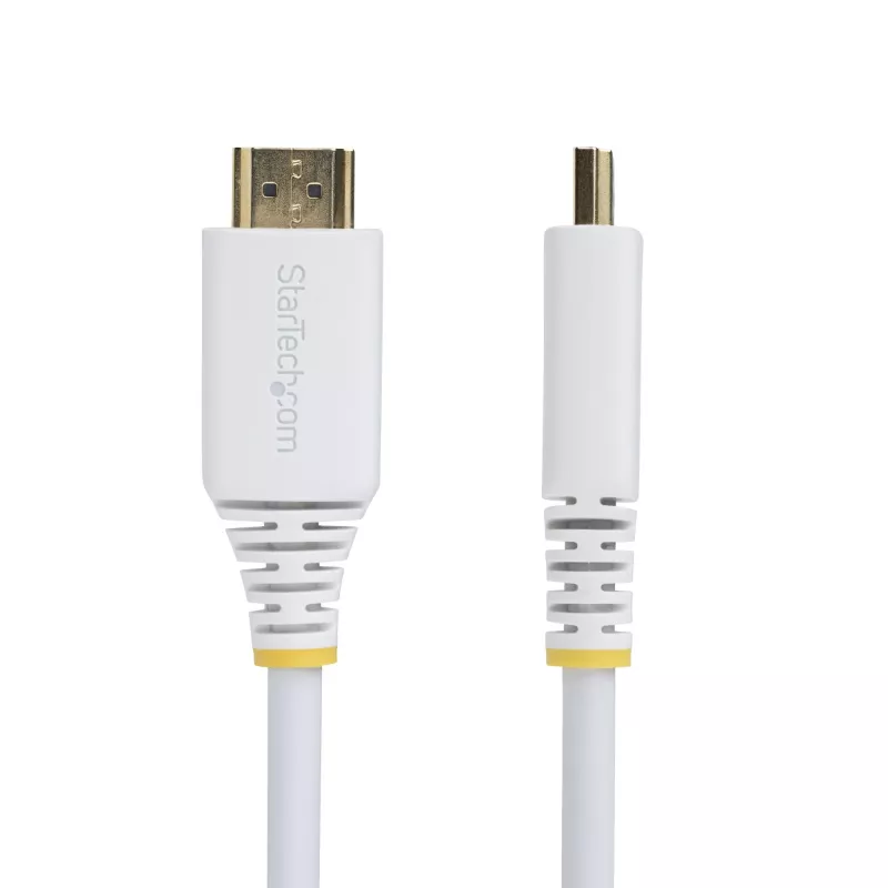 StarTech.com 1,8 m Premium sertificēts ātrgaitas HDMI kabelis, 4K 60 Hz/1440p 144 Hz, HDR10/HDCP 2.2/ARC, 18 Gbps, UHD HDMI 2.0 vads televizoram/monitoram/displejam, TPE apvalks, balts