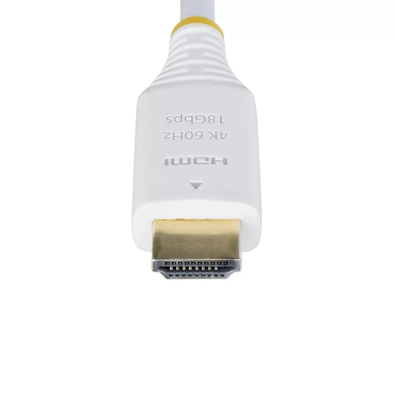StarTech.com 1,8 m Premium sertificēts ātrgaitas HDMI kabelis, 4K 60 Hz/1440p 144 Hz, HDR10/HDCP 2.2/ARC, 18 Gbps, UHD HDMI 2.0 vads televizoram/monitoram/displejam, TPE apvalks, balts