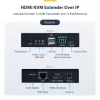 StarTech.com HDMI KVM paplašinātājs caur IP tīklu, 4K 60Hz, bez draiveriem, HDMI un USB caur Ethernet/CAT6, AVoIP, raidītāja un uztvērēja komplekts, ietver montāžas komplektus