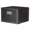 Pie sienas stiprināms 19 collu statīva skapis ROLINE Pro 7U 600x600 PxD, melns, atslēgu bloķētājs, IP20