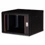 Pie sienas stiprināms 19 collu statīva skapis ROLINE Pro 7U 600x600 PxD, melns, atslēgu bloķētājs, IP20