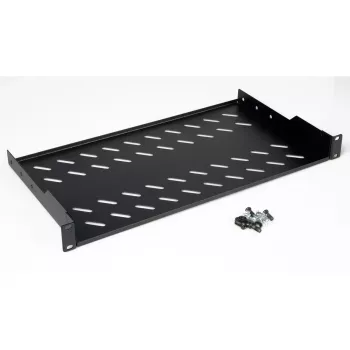 Rack shelf ROLINE 19-inch 1U 250mm depth 15kg Melns