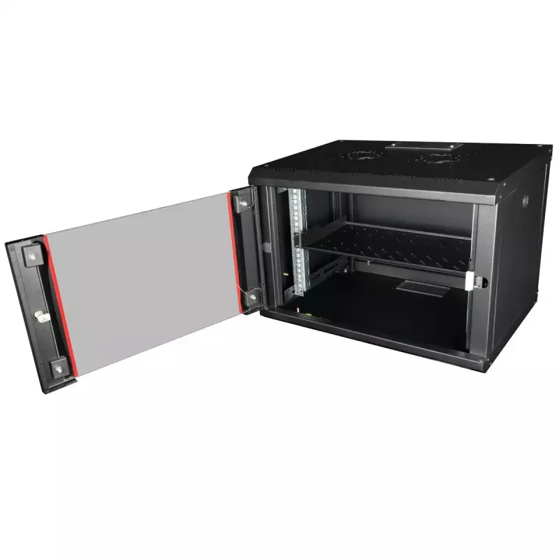 Rack shelf ROLINE 19-inch 1U 250mm depth 15kg Melns