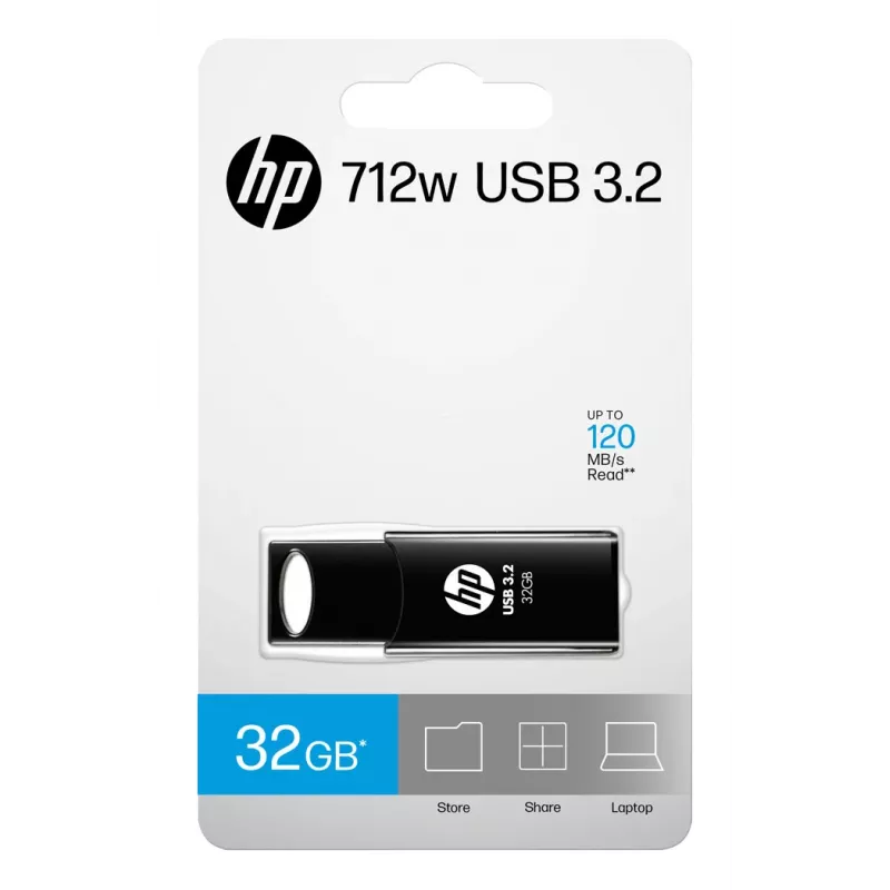 HP 712w USB zibatmiņa 32 GB USB Type-A 3.2 Gen 1 (3.1 Gen 1) Melna