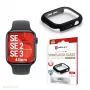 Ekrāna aizsargs PanzerGlass Displex 10H priekš Apple Watch SE3/SE2/SE (44mm) — pilna korpusa, IP68, uzspiežams, melns matēts