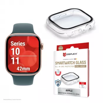 Full Body Protector e.v.i. DISPLEX Apple Series 10 42mm Transparent — pilna pārklājuma aizsargplēve Apple Watch Series 10 42mm