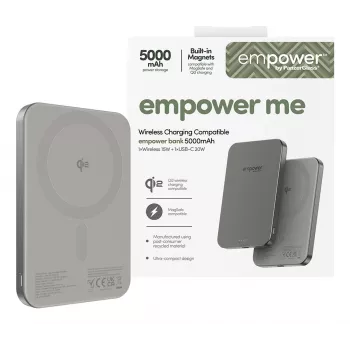 Ārējais akumulators PanzerGlass empower by empower Bank 5000mAh Titanium