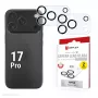 Displex Full Cover Camera Lens Glass iPhone 17 Pro, 10H, pilna kameras aizsargs, ātrās montāžas sistēma, 2 gab. iepakojumā