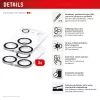 Displex Full Cover kameras objektīva aizsargstikls iPhone 17 Pro Max, 10H, pilns kameras aizsargs, ātra uzstādīšana, 2 gab. iepakojumā