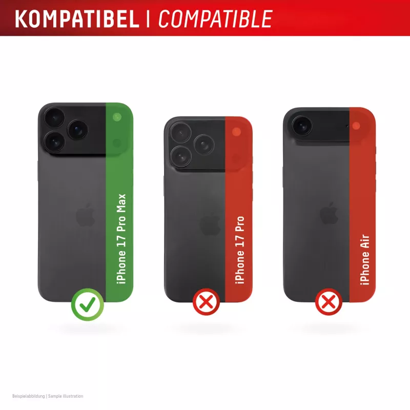 Displex Full Cover kameras objektīva aizsargstikls iPhone 17 Pro Max, 10H, pilns kameras aizsargs, ātra uzstādīšana, 2 gab. iepakojumā