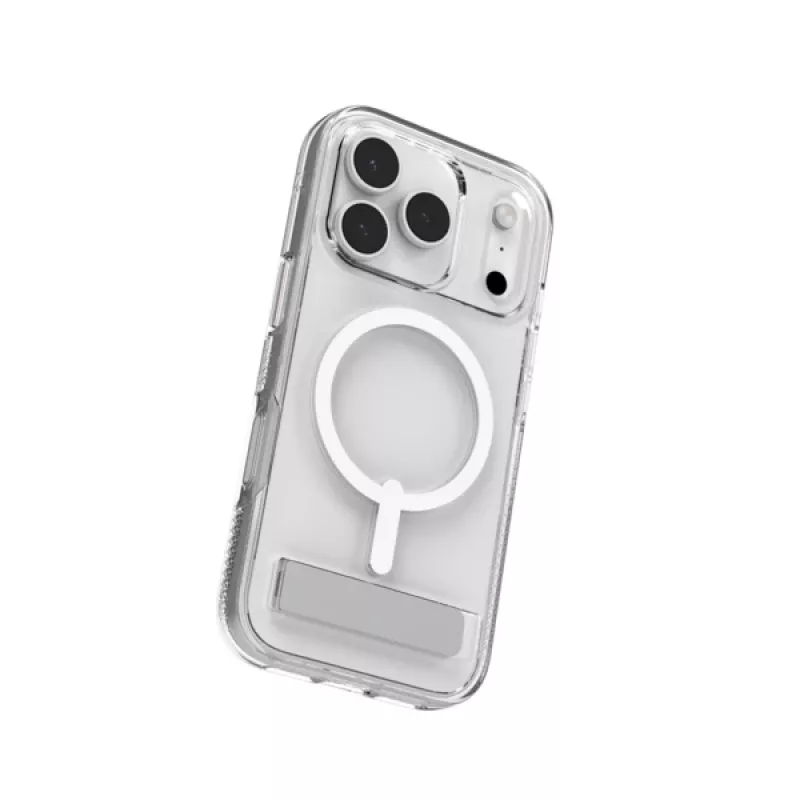 ZAGG Crystal Palace Snap Kickstand Case vāciņš Apple iPhone 17 Pro, caurspīdīgs