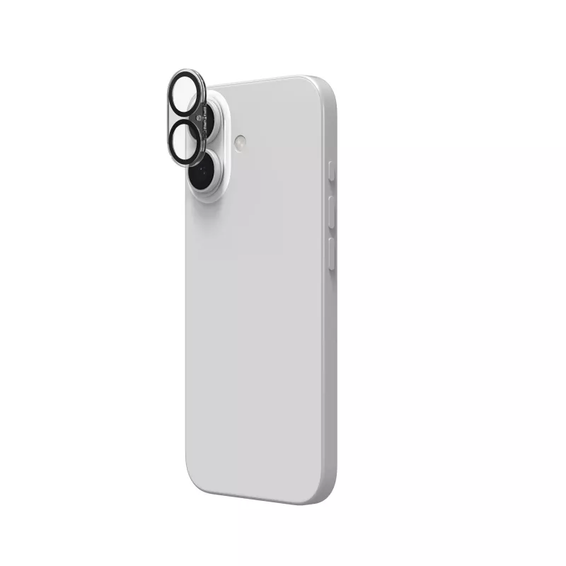 InvisibleShield Glass Elite objektīva aizsardzība Apple iPhone 17/16/16+ melnā krāsā