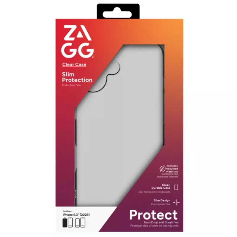 ZAGG Clear Case priekš Apple iPhone 17, vāciņš, Apple, iPhone 17, 16 cm (6.3 collu), caurspīdīgs