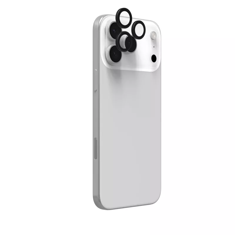 InvisibleShield Glass Elite (CameraRings) Objektīvu aizsardzība Apple iPhone 17 Pro/17 Pro Max 16 Pro/16 Pro Max/15 Pro/15 Pro Max melna