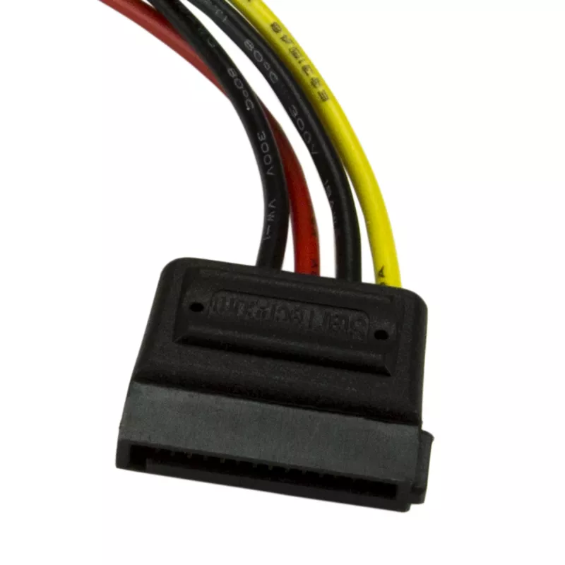 StarTech.com 6in 4 Pin LP4 to SATA barošanas kabelis Adapter, Molex (4-pin), SATA 15-pin, 0.152 m, Male, Straight, Straight