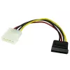 StarTech.com 6in 4 Pin LP4 to SATA barošanas kabelis Adapter, Molex (4-pin), SATA 15-pin, 0.152 m, Male, Straight, Straight