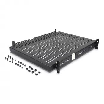 StarTech.com 2U bīdāms serveru plaukta stiprinājuma plaukts – regulējams montāžas dziļums no 20 līdz 30 collām – ventilējams – 50 mārciņas – izturīgs universāls 19” plaukts aprīkojuma plauktam – 24 collu dziļumā
