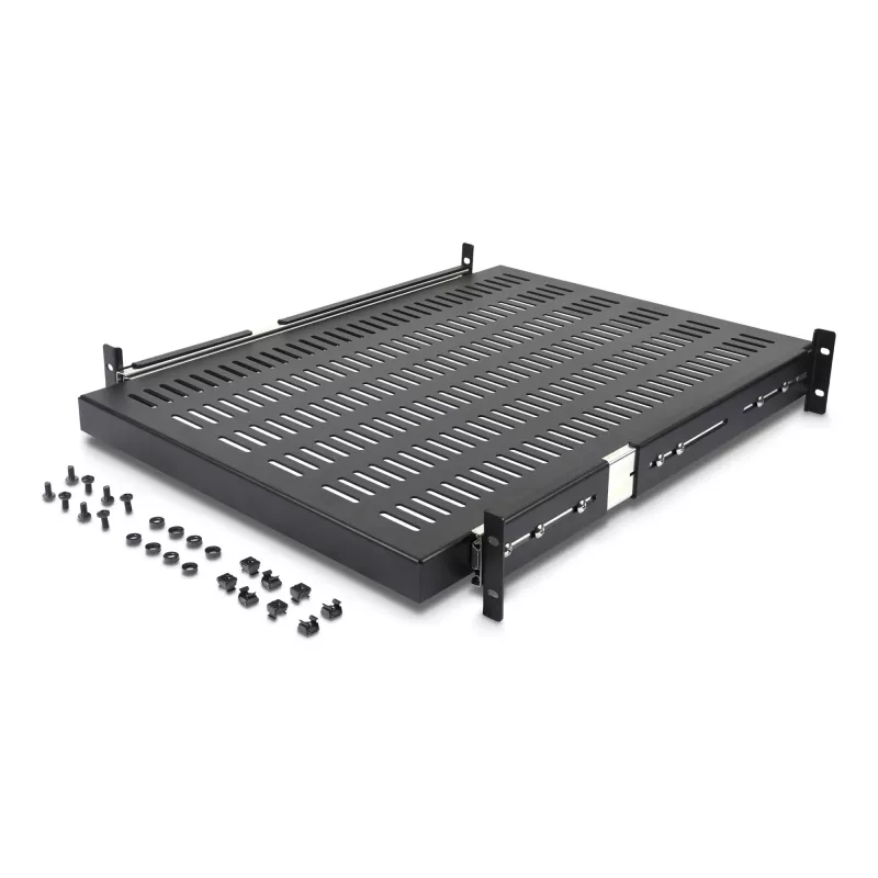 StarTech.com 2U bīdāms serveru plaukta stiprinājuma plaukts – regulējams montāžas dziļums no 20 līdz 30 collām – ventilējams – 50 mārciņas – izturīgs universāls 19” plaukts aprīkojuma plauktam – 24 collu dziļumā