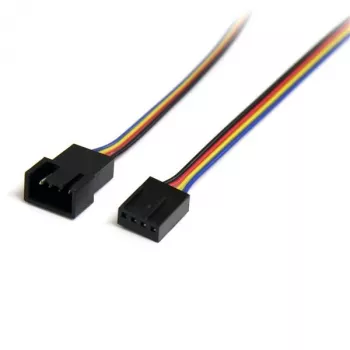 StarTech.com 12 collu 4 kontaktu ventilatora barošanas pagarinātājkabelis - M/F, Molex (4 kontaktu), Molex (4 kontaktu), 0,305 m, Vīrišķais, Sievišķais, Taisns