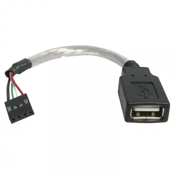 StarTech.com 6in USB 2.0 kabelis - USB A sievišķā pieslēgvieta uz USB mātesplates 4 kontaktu savienotājs, siev./siev.