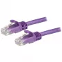 StarTech.com 15m CAT6 Ethernet kabelis - violets CAT 6 Gigabit Ethernet vads -250MHz 100W PoE RJ45 UTP tīkla/savienojuma vads bez aizķeršanās ar sprieguma mazināšanu, individuāli testēts