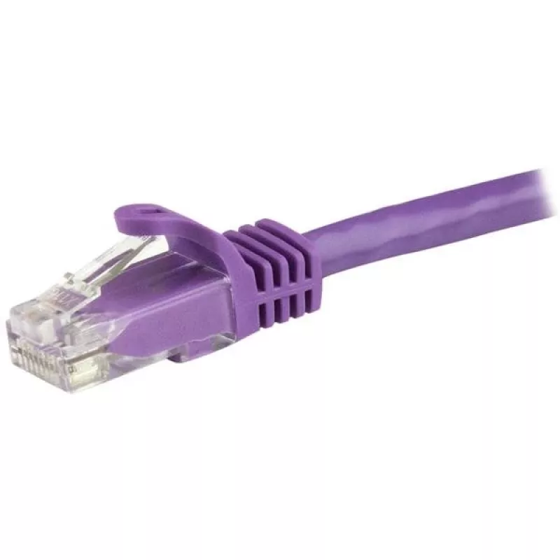 StarTech.com 15m CAT6 Ethernet kabelis - violets CAT 6 Gigabit Ethernet vads -250MHz 100W PoE RJ45 UTP tīkla/savienojuma vads bez aizķeršanās ar sprieguma mazināšanu, individuāli testēts