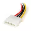 StarTech.com 6in 4 Pin LP4 to Left Angle SATA Power kabeļa adapteris