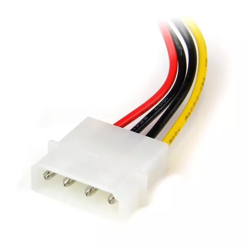 StarTech.com 6in 4 Pin LP4 to Left Angle SATA Power kabeļa adapteris