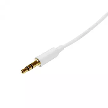 StarTech.com 2 m balts plāns 3,5 mm stereo audio kabelis – spraudnis–spraudnis