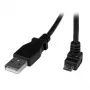 StarTech.com 2m Micro USB kabelis - A uz leņķa Micro B, 2 m, USB A, Micro-USB B, USB 2.0, 0,48 Gbit/s, Melns